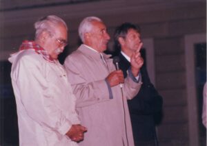 Pongrácz Gergely és Rácz Sándor, ’56-os hősök beszélnek a Dugonics téri rendezvényünkön.
